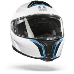AGV Tourmodular Multi Mplk Frequency Licht Grijs Blauw Systeemhelm -Optimaal Motoruitrusting Winkel AGV Tourmodular Multi Mplk Frequency Light Grey Blue.35