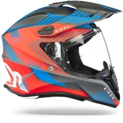Airoh Commander Boost Rood Mat Blauw Adventure Helm -Optimaal Motoruitrusting Winkel Airoh Commander Boost Red Blue Matt v2.29