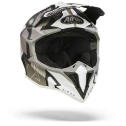 Airoh Wraap Raze Zwart Wit Crosshelm -Optimaal Motoruitrusting Winkel Airoh wraap raze black white.35