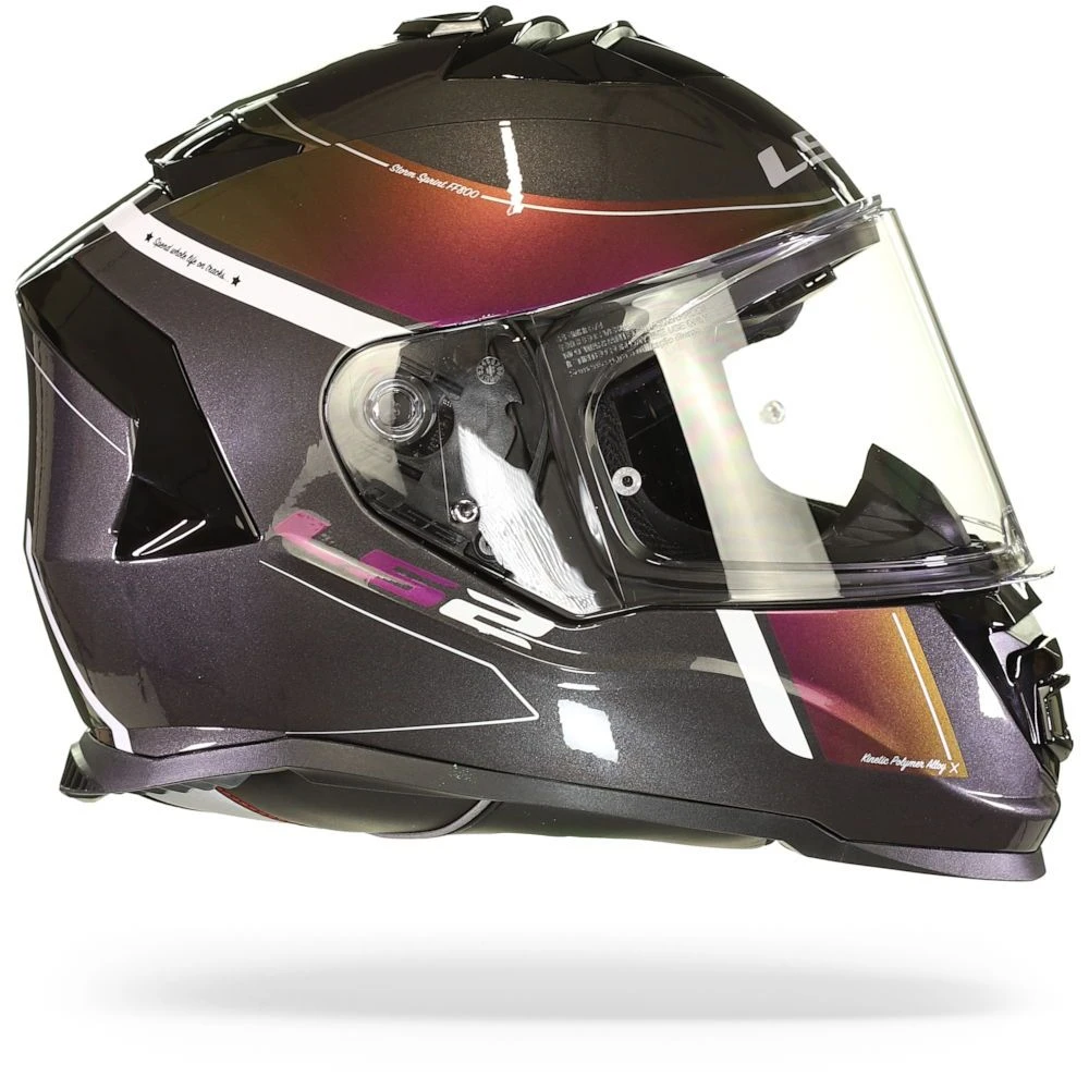 LS2 FF800 Storm Velvet Zwart Rainbow Integraalhelm 4 LS2 FF800 Storm Velvet Zwart Rainbow Integraalhelm - Afbeelding 2