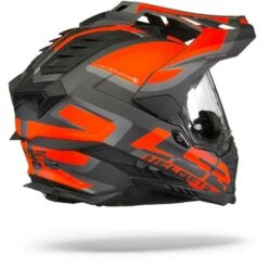 LS2 MX701 Explorer Alter Mat Zwart Fluo Oranje Adventure Helm -Optimaal Motoruitrusting Winkel Ls2 mx701 explorer alter matt black fluo orange.25