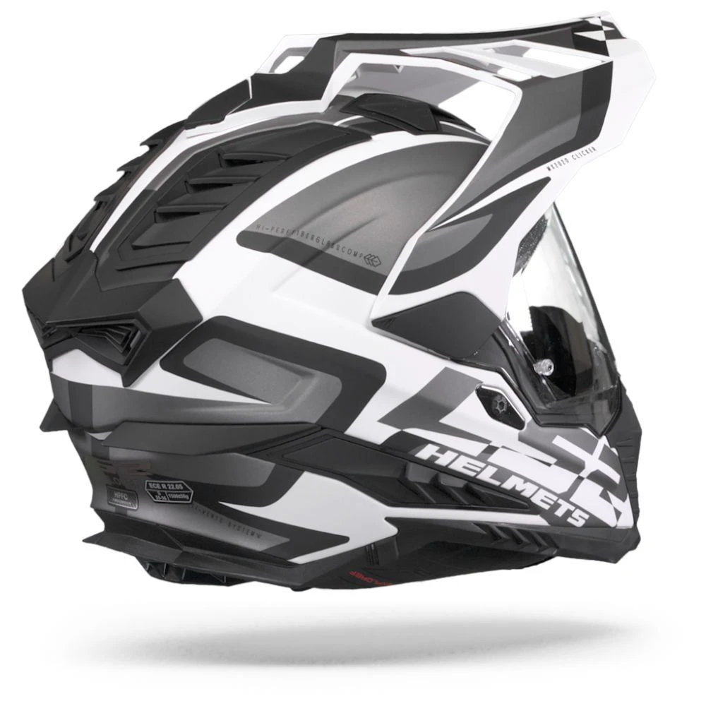 LS2 MX701 Explorer Alter Mat Zwart Wit Adventure Helm 5 LS2 MX701 Explorer Alter Mat Zwart Wit Adventure Helm - Afbeelding 3