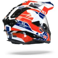 LS2 MX701 Explorer Atlantis Glans Wit Rood Blauw Adventure Helm -Optimaal Motoruitrusting Winkel Ls2 mx701 explorer atlantis white blue red.24