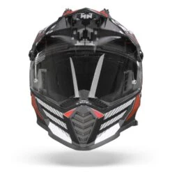 LS2 MX436 Pioneer Evo Saturn Mat Zwart Rood Adventure Helm -Optimaal Motoruitrusting Winkel Ls2mx436pioneerevosaturnmattblackred.01