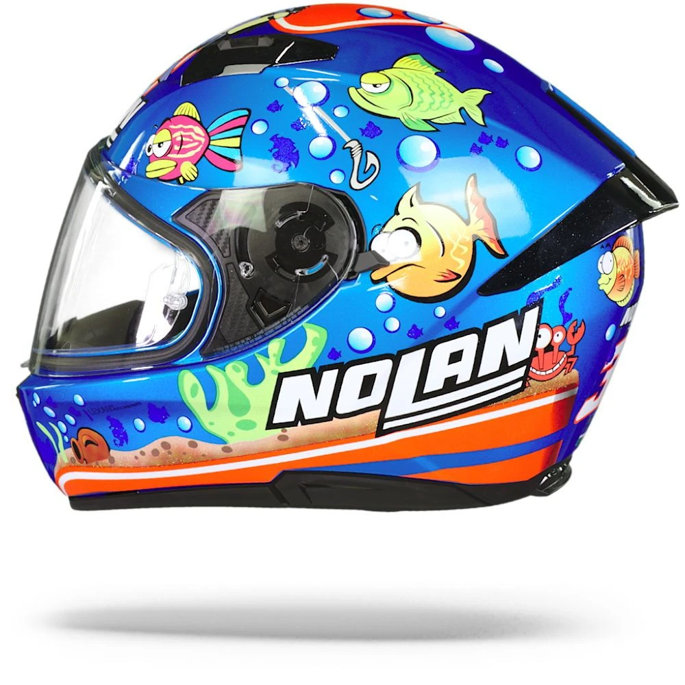 Nolan N60-6 Gemini Replica 51 M. Melandri Aquarium Saphire Blauw Integraalhelm 7 Nolan N60-6 Gemini Replica 51 M. Melandri Aquarium Saphire Blauw Integraalhelm - Afbeelding 5