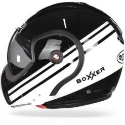 ROOF BoXXer Sting Zwart Wit Systeemhelm -Optimaal Motoruitrusting Winkel Roof boXXer sting black white.11