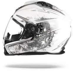 Scorpion EXO-491 Run Wit Zwart Integraalhelm -Optimaal Motoruitrusting Winkel Scorpion Exo 491 Run White Black.11