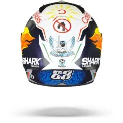 Shark Race-R Pro GP Oliveira Signature Mat Blauw Zilver Wit BSW Integraalhelm -Optimaal Motoruitrusting Winkel Shark race r pro gp oliveira signature mat blue silver white bsw.19