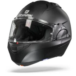 Shark Evo GT Blank Mat Zwart Systeemhelm -Optimaal Motoruitrusting Winkel Shark evogt blank mat black.05