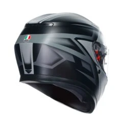 Agv K3 E2206 Mplk Compound Mat Zwart Grijs 008 Integraalhelm -Optimaal Motoruitrusting Winkel agv k3 e2206 mplk compound matt black grey 008 2