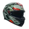 Agv K3 E2206 Mplk Decept Mat Zwart Groen Red 010 Integraalhelm -Optimaal Motoruitrusting Winkel agv k3 e2206 mplk decept matt black green red 010