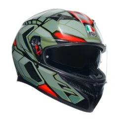 Agv K3 E2206 Mplk Decept Mat Zwart Groen Red 010 Integraalhelm