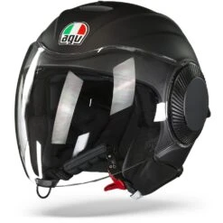 AGV Orbyt Mat Zwart Jethelm 12 AGV Orbyt Mat Zwart Jethelm -Optimaal Motoruitrusting Winkel agv orbyt matt black frontpage