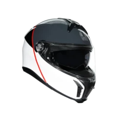 AGV Tourmodular Multi Mplk Balance Wit Grijs Rood Systeemhelm -Optimaal Motoruitrusting Winkel agv tourmodular multi mplk balance white grey red