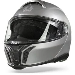 AGV Tourmodular Solid Luna Grijs Mat Systeemhelm -Optimaal Motoruitrusting Winkel agv tourmodular solid mplk luna grey matt frontpage