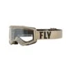 FLY Racing Focus Goggle Khaki Brown Clear Lens -Optimaal Motoruitrusting Winkel fly racing focus goggle khaki brown clear lens