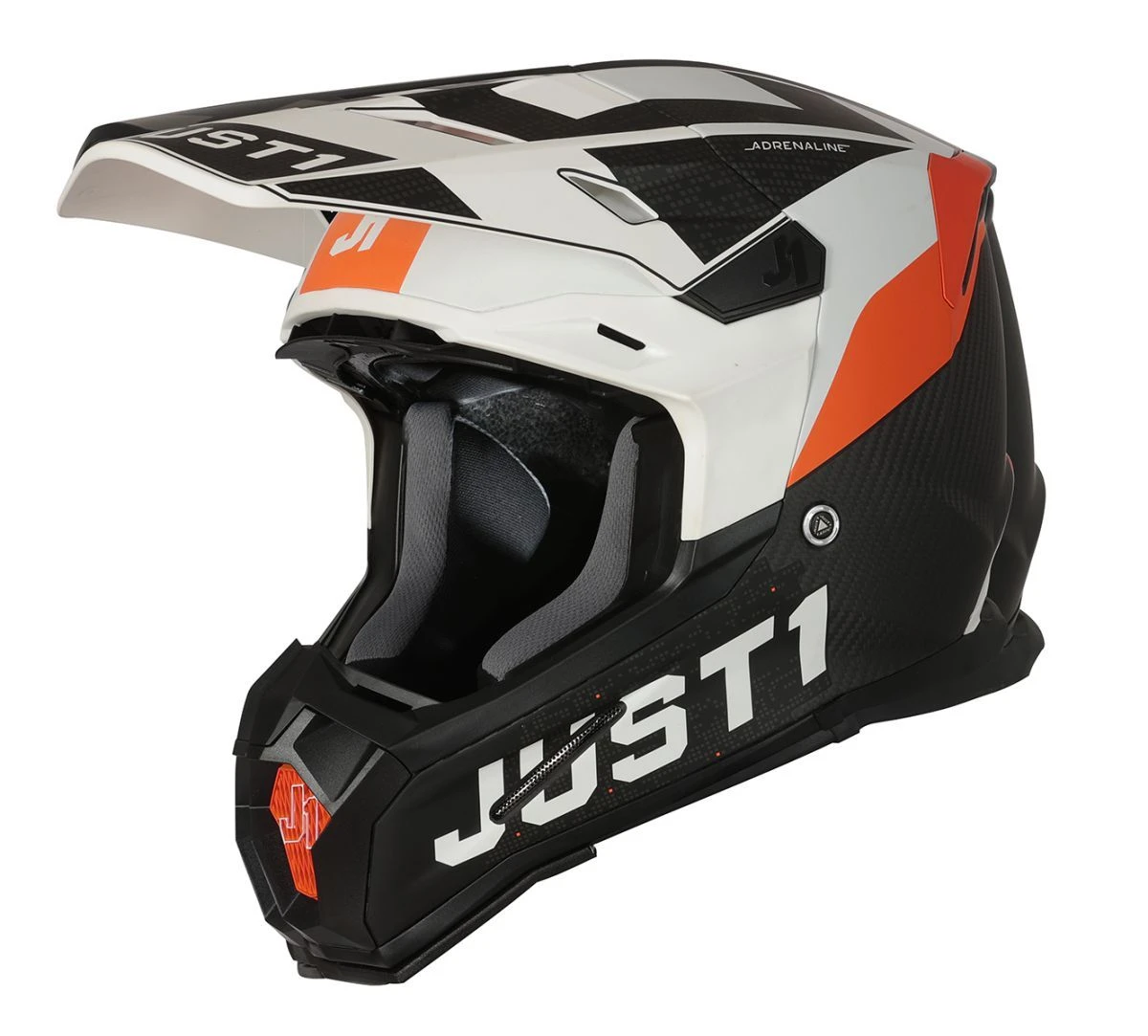 Just1 Helmet J-22 Adrenaline Oranje Wit Carbon Mat Crosshelm 3 Just1 Helmet J-22 Adrenaline Oranje Wit Carbon Mat Crosshelm
