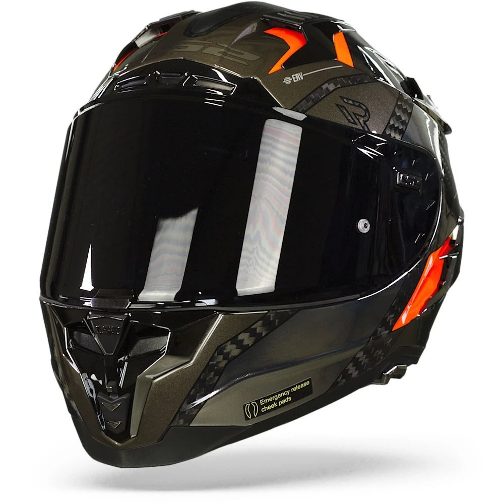 LS2 FF327 Challenger Ct2 Alloy Chrome Oranje Integraalhelm 8 LS2 FF327 Challenger Ct2 Alloy Chrome Oranje Integraalhelm - Afbeelding 6