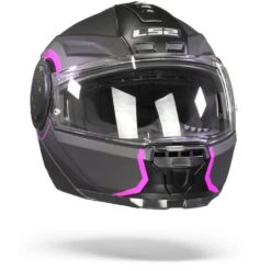 LS2 FF902 Scope Arch Mat Titanium Roze Systeemhelm -Optimaal Motoruitrusting Winkel ls2 ff902 scope arch matt titanium pink.35
