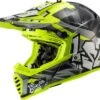 LS2 MX437 Fast Evo Mini Crusher Zwart Geel Crosshelm -Optimaal Motoruitrusting Winkel mx437 fast mini evo crusher black h v yellow 40437j3412