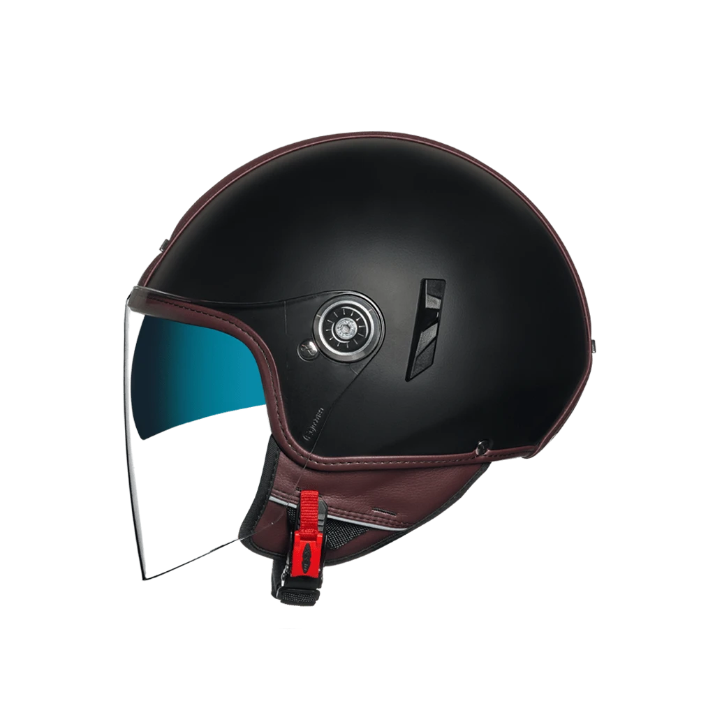 Nexx Sx.60 Brux Zwart Bordeaux Mat Jethelm 5 Nexx Sx.60 Brux Zwart Bordeaux Mat Jethelm - Afbeelding 3