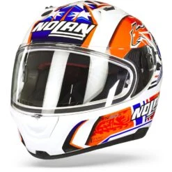 Nolan N60-6 Gemini Replica 50 C. Stoner Metal Wit Integraalhelm -Optimaal Motoruitrusting Winkel nolan n60 6 gemini replica 50 frontpage
