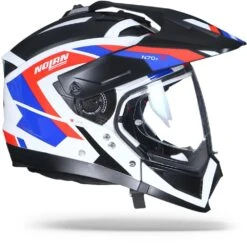 Nolan N70-2 X Grandes Alpes 26 Metal Wit Blauw Rood Multihelm -Optimaal Motoruitrusting Winkel nolan n70 2 x grandes alpes 026.29 1