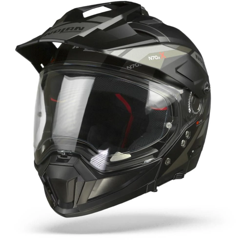Nolan N70-2 X Grandes Alpes 21 Flat Zwart Grijs Multihelm 4 Nolan N70-2 X Grandes Alpes 21 Flat Zwart Grijs Multihelm - Afbeelding 2