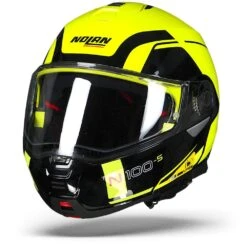 Nolan N100-5 Consistency LED Geel N-Com 026 Systeemhelm -Optimaal Motoruitrusting Winkel nolann100 5consistencyyellow.04