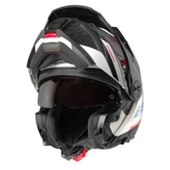 Schuberth E2 Defender Wit Blauw Systeemhelm 10 Schuberth E2 Defender Wit Blauw Systeemhelm -Optimaal Motoruitrusting Winkel product foto 1 7 6