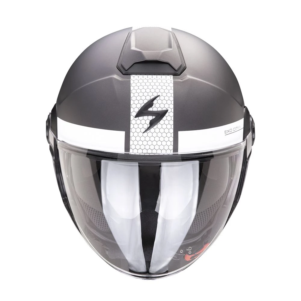 Scorpion Exo-City II Short Mat Zilver Wit Jethelm 5 Scorpion Exo-City II Short Mat Zilver Wit Jethelm - Afbeelding 3