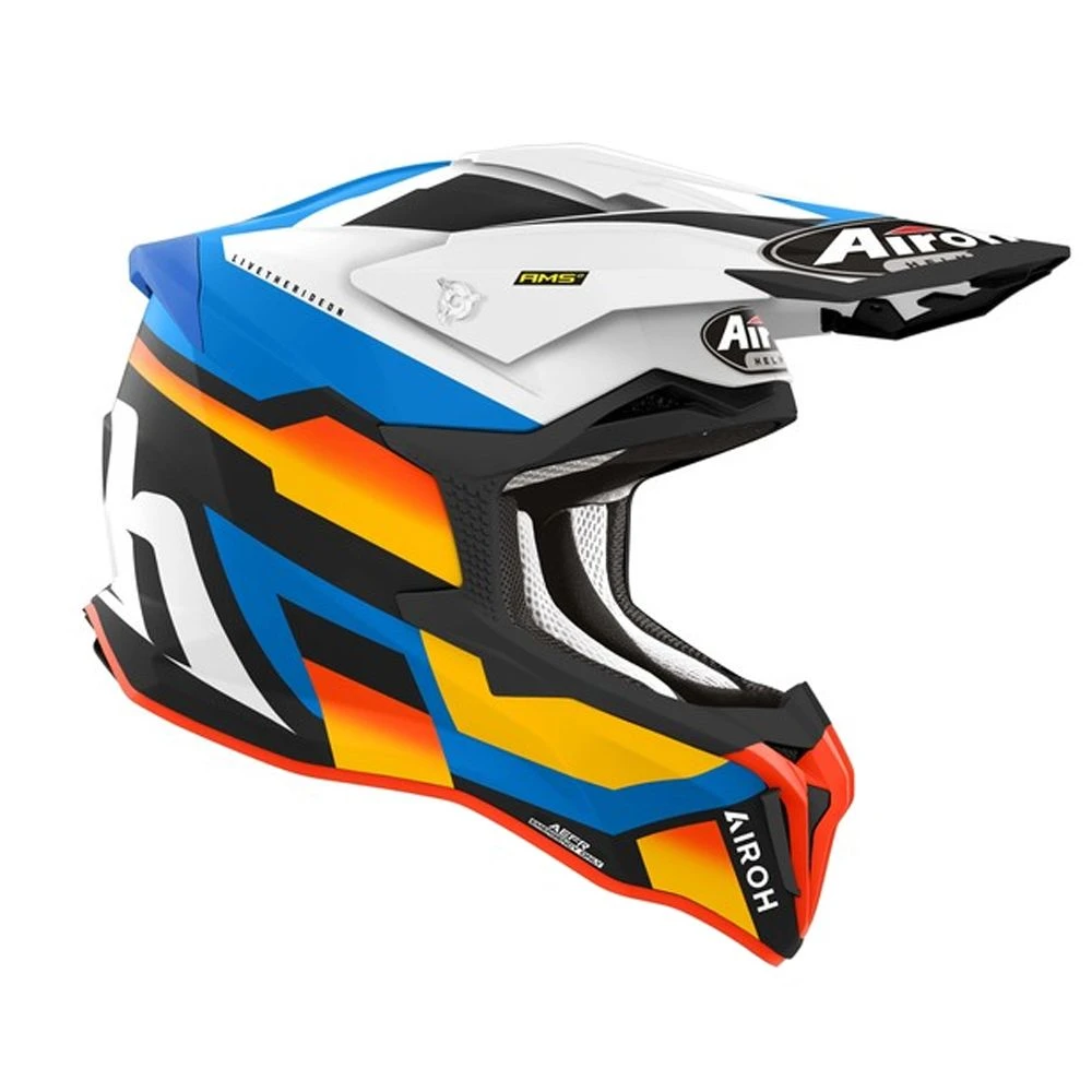 Airoh Strycker Glam Blauw Mat Offroad Helm 3 Airoh Strycker Glam Blauw Mat Offroad Helm