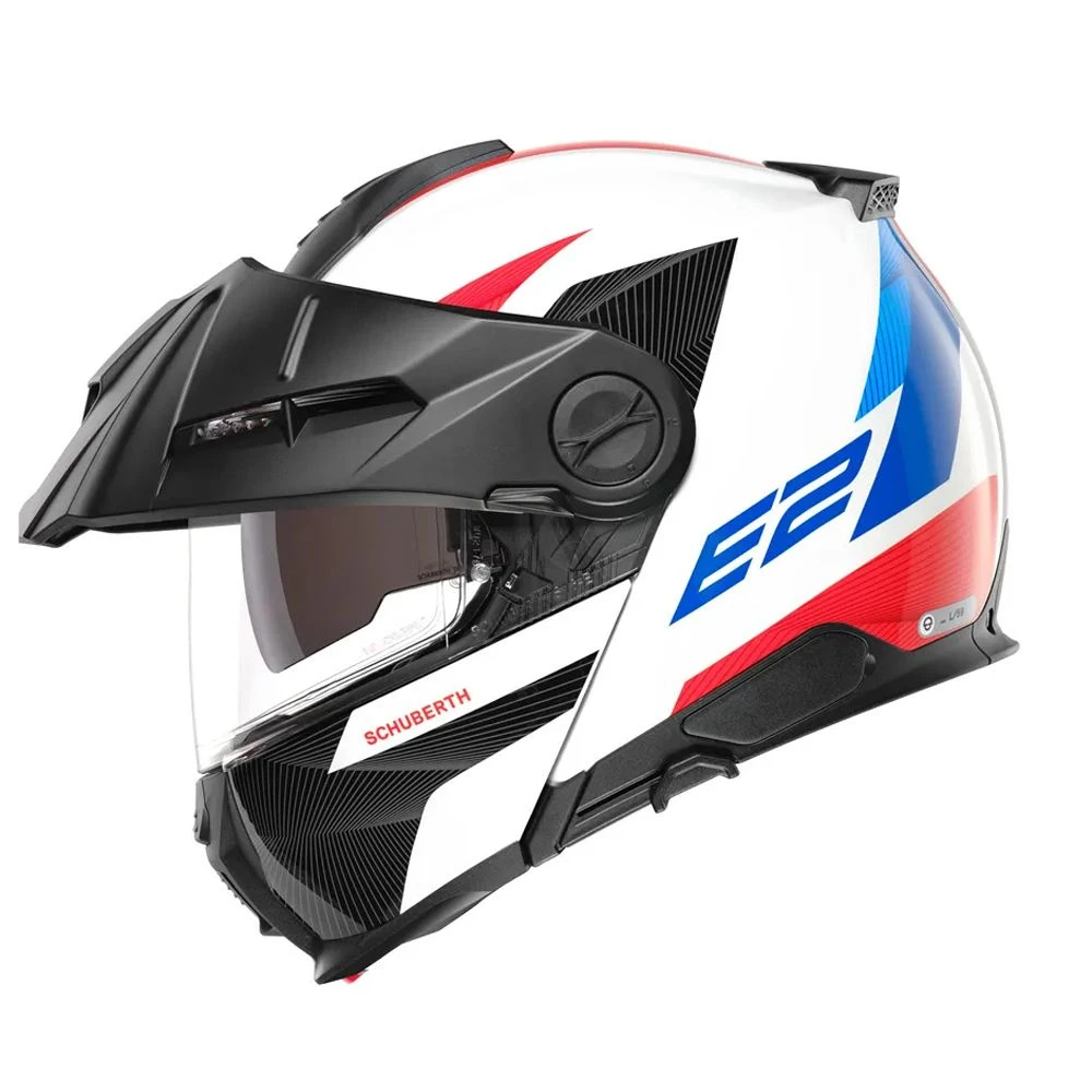 Schuberth E2 Defender Wit Blauw Systeemhelm 5 Schuberth E2 Defender Wit Blauw Systeemhelm - Afbeelding 3