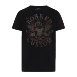 ROKKER Custom T-Shirt Heren Zwart -Optimaal Motoruitrusting Winkel rokker custom t shirt men black 1