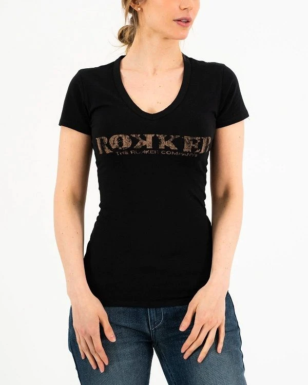 Rokker Vintage Lady T-Shirt Black 3 Rokker Vintage Lady T-Shirt Black