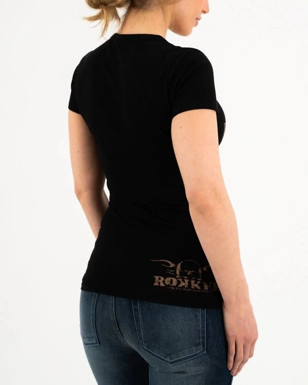 Rokker Vintage Lady T-Shirt Black 4 Rokker Vintage Lady T-Shirt Black - Afbeelding 2
