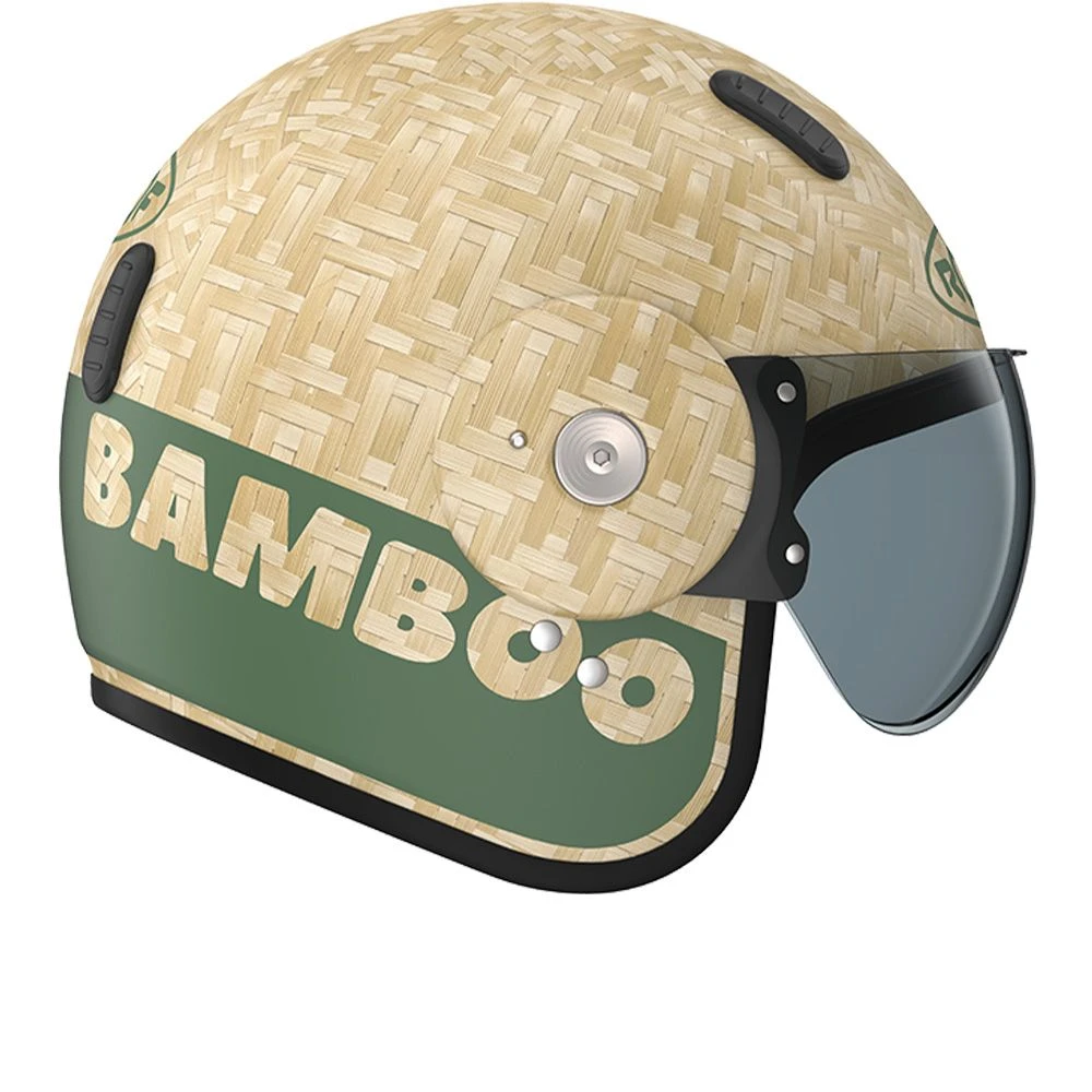 ROOF Bamboo Pure Mat Khaki Jet Helm 5 ROOF Bamboo Pure Mat Khaki Jet Helm - Afbeelding 3