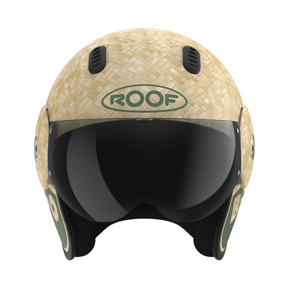 ROOF Bamboo Pure Mat Khaki Jet Helm 3 ROOF Bamboo Pure Mat Khaki Jet Helm