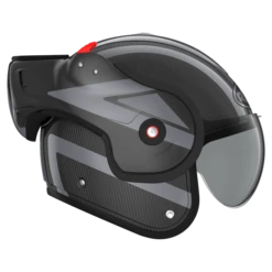 ROOF BoXXer Carbon Dart Donker Zilver Systeemhelm -Optimaal Motoruitrusting Winkel roof boxxer carbon dart dark silver 3 1