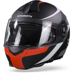 Schuberth C3 Pro Sestante Zwart Rood Systeemhelm -Optimaal Motoruitrusting Winkel schuberthc3prosestantered frontpage