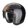 Scorpion Belfast Evo Retrol Zwart-Brown Jethelm -Optimaal Motoruitrusting Winkel scorpion belfast evo retrol black brown