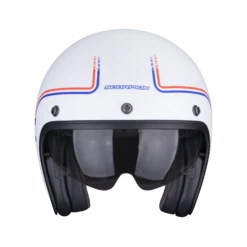 Scorpion Belfast Evo Soul Mat Wit-Blauw-Rood Jethelm -Optimaal Motoruitrusting Winkel scorpion belfast evo soul matt white blue red 2 2