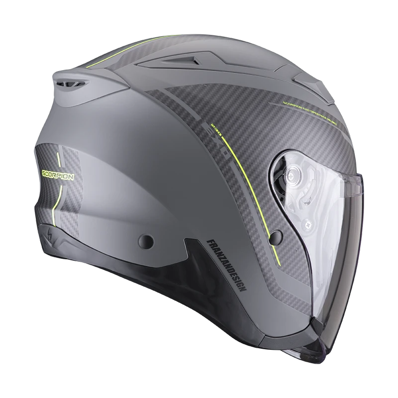 Scorpion EXO-230 Fenix Mat Cement Grijs-Zwart Jethelm 3 Scorpion EXO-230 Fenix Mat Cement Grijs-Zwart Jethelm