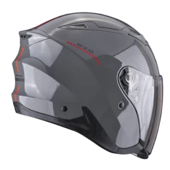 Scorpion EXO-230 Sr Cement Grijs-Rood Jethelm -Optimaal Motoruitrusting Winkel scorpion exo 230 sr cement grey red 3