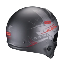 Scorpion Exo-Combat II Xenon Mat Zwart-Rood Jethelm -Optimaal Motoruitrusting Winkel scorpion exo combat ii xenon matt black red 3