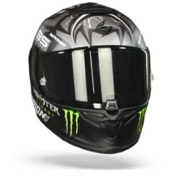 Scorpion EXO-R1 Air Fabio Monster Replica Mat Zwart-Zilver Integraalhelm -Optimaal Motoruitrusting Winkel scorpion exo r1 air fabio monster replica matt black silver.35