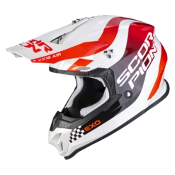 Scorpion VX-16 Evo Air Soul Wit-Rood Crosshelm