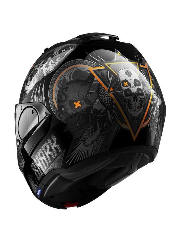 Shark Evo ES K-Rozen Zwart Antraciet Oranje KAO Systeemhelm 3 Shark Evo ES K-Rozen Zwart Antraciet Oranje KAO Systeemhelm