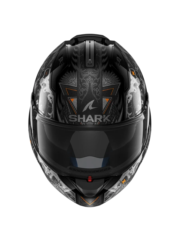 Shark Evo ES K-Rozen Zwart Antraciet Oranje KAO Systeemhelm 5 Shark Evo ES K-Rozen Zwart Antraciet Oranje KAO Systeemhelm - Afbeelding 3