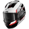 Shark Evo ES Kryd Wit Zwart Rood WKR Systeemhelm -Optimaal Motoruitrusting Winkel shark evo es kryd white black red wkr 1